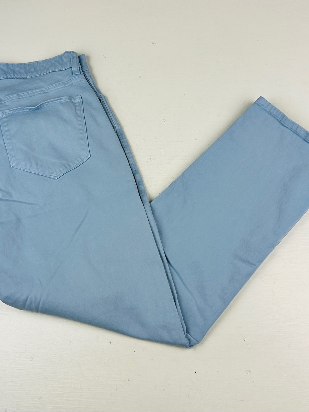 Johnston & Murphy Chino Pants Mens 34x30 Light Blue Straight Leg Flat Front